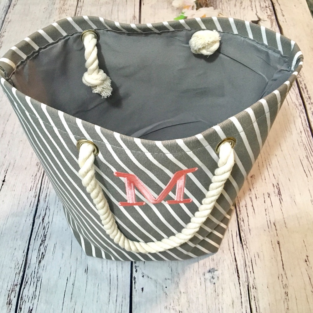 Tote Bag Canvas Shoulder with Cotton Rope Handle - Picture 4 of 5
